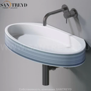 L015T1RPV4.431 Подвесная раковина настенная овальная A. e T. Italia P35 белая