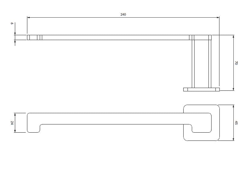 Латунный держатель для полотенец OMNIRES Nelson ARCH-00030830 - Вид №3