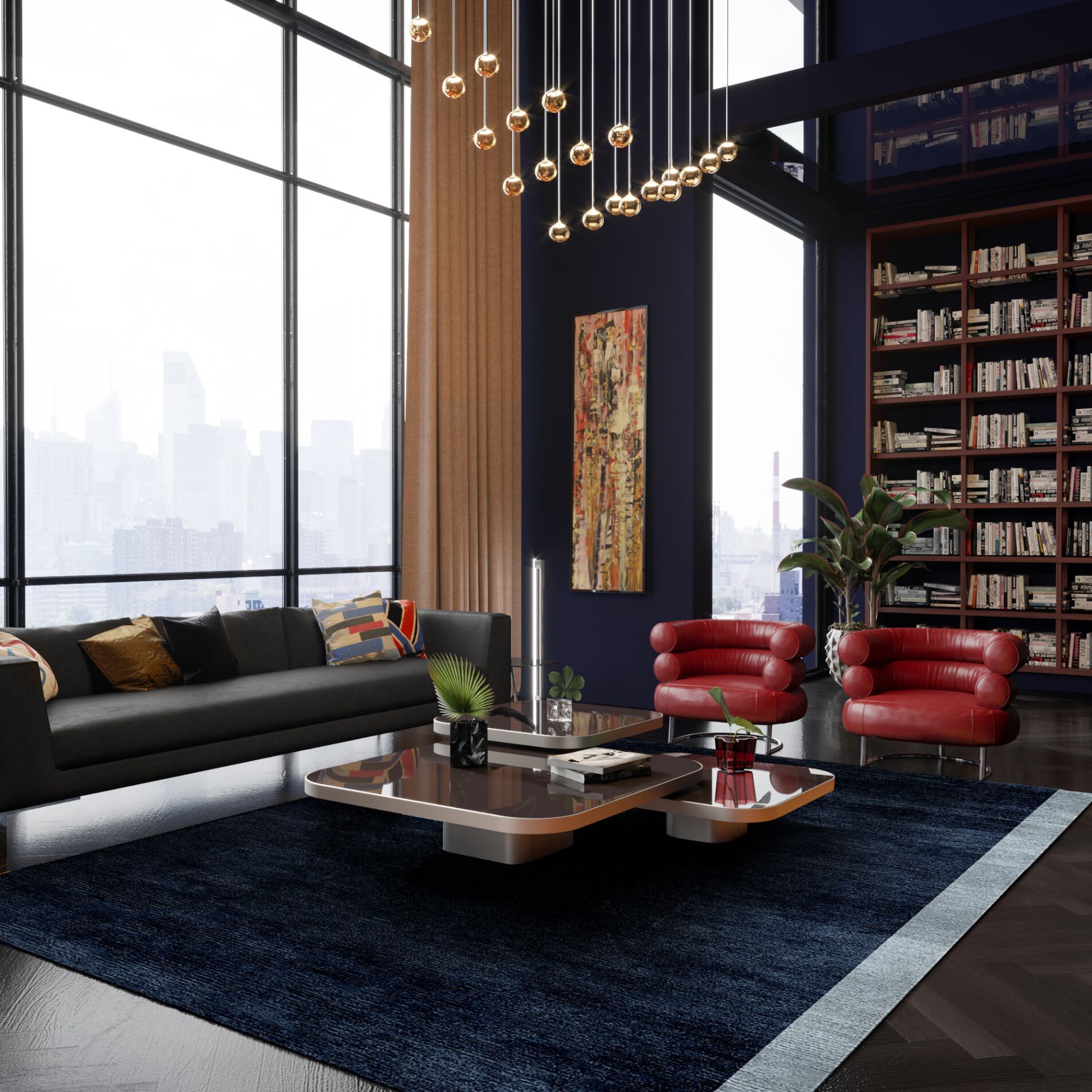 Прямоугольный ковер ручной работы Tapis Rouge цветной блок ARCH-00064638 - Вид №2