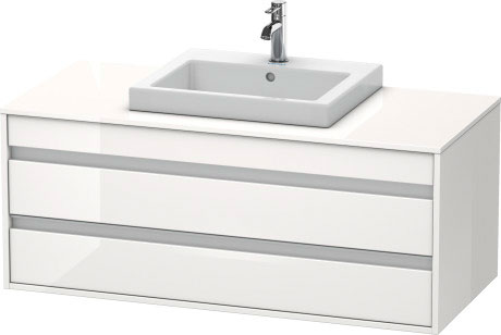 KT675607575 Тумбочка подвесная Ketho #KT6756 1200 x 550 мм Лен, декор Duravit - Вид №2