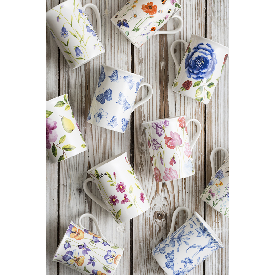 P_0043.012pk Кружка viola & sweetpea 310 мл розовая Price&Kensington  - Вид №1