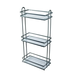 Полка для ванной трёхъярусная Swensa Termo 29.1 см цвет серый