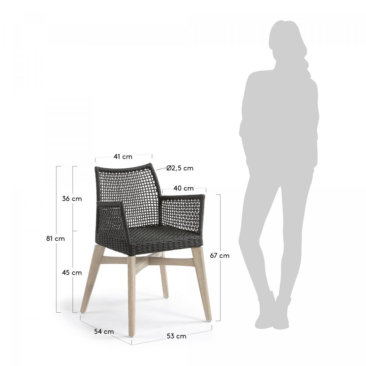 051748 Кресло темно-серое La Forma Rodini  - Вид №1