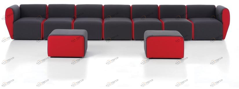 CREARTE COLLECTIONS 7-местный модульный диван из ткани Tulipa contemporain 97