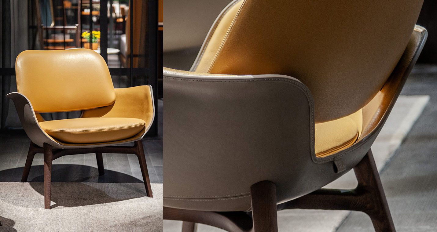 Кожаное кресло с подлокотниками Poltrona Frau коллекция-диваны и кресла ARCH-00115103 - Вид №9