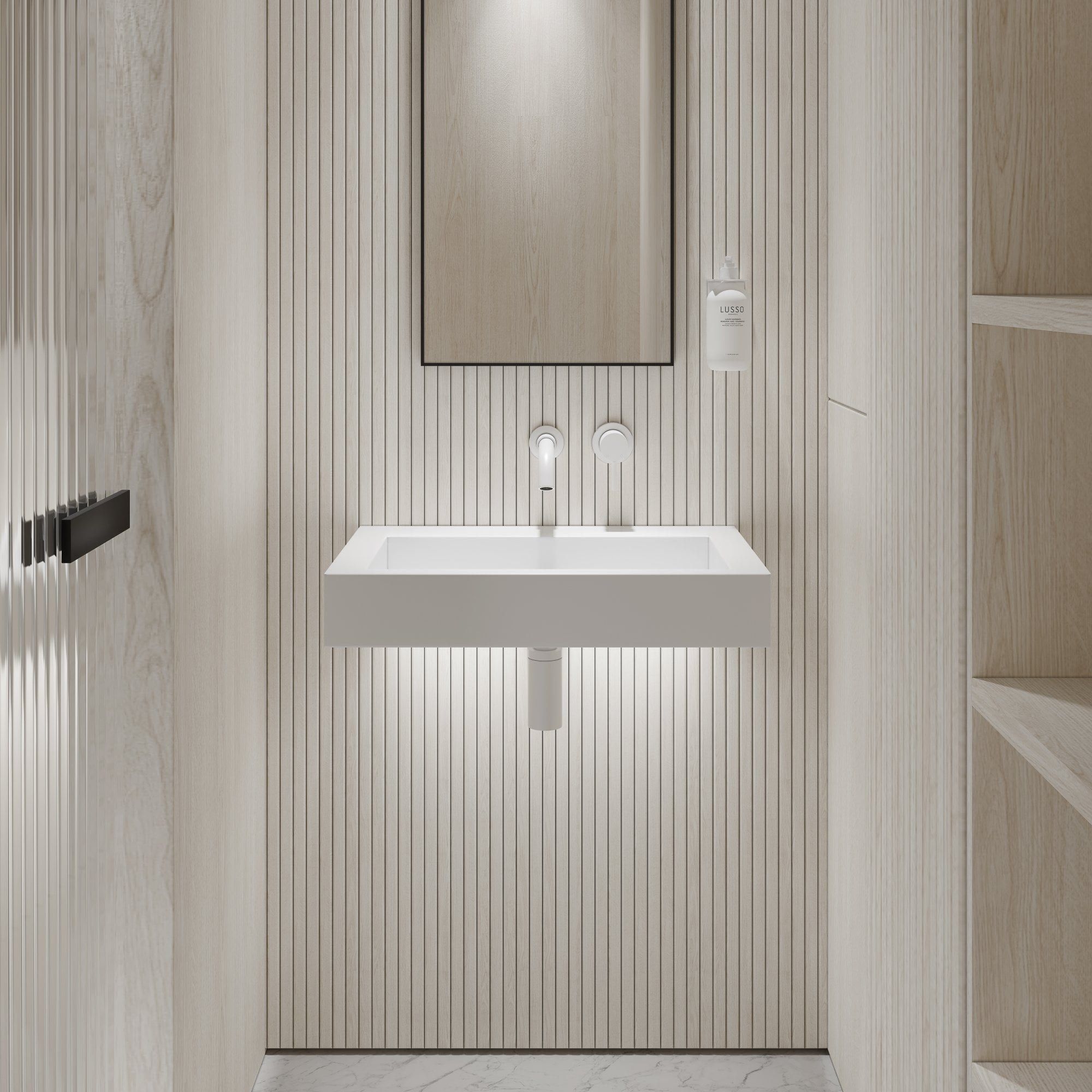 Прямоугольный подвесной умывальник из смолы LUSSO AURA ARCH-00101582 - Вид №8