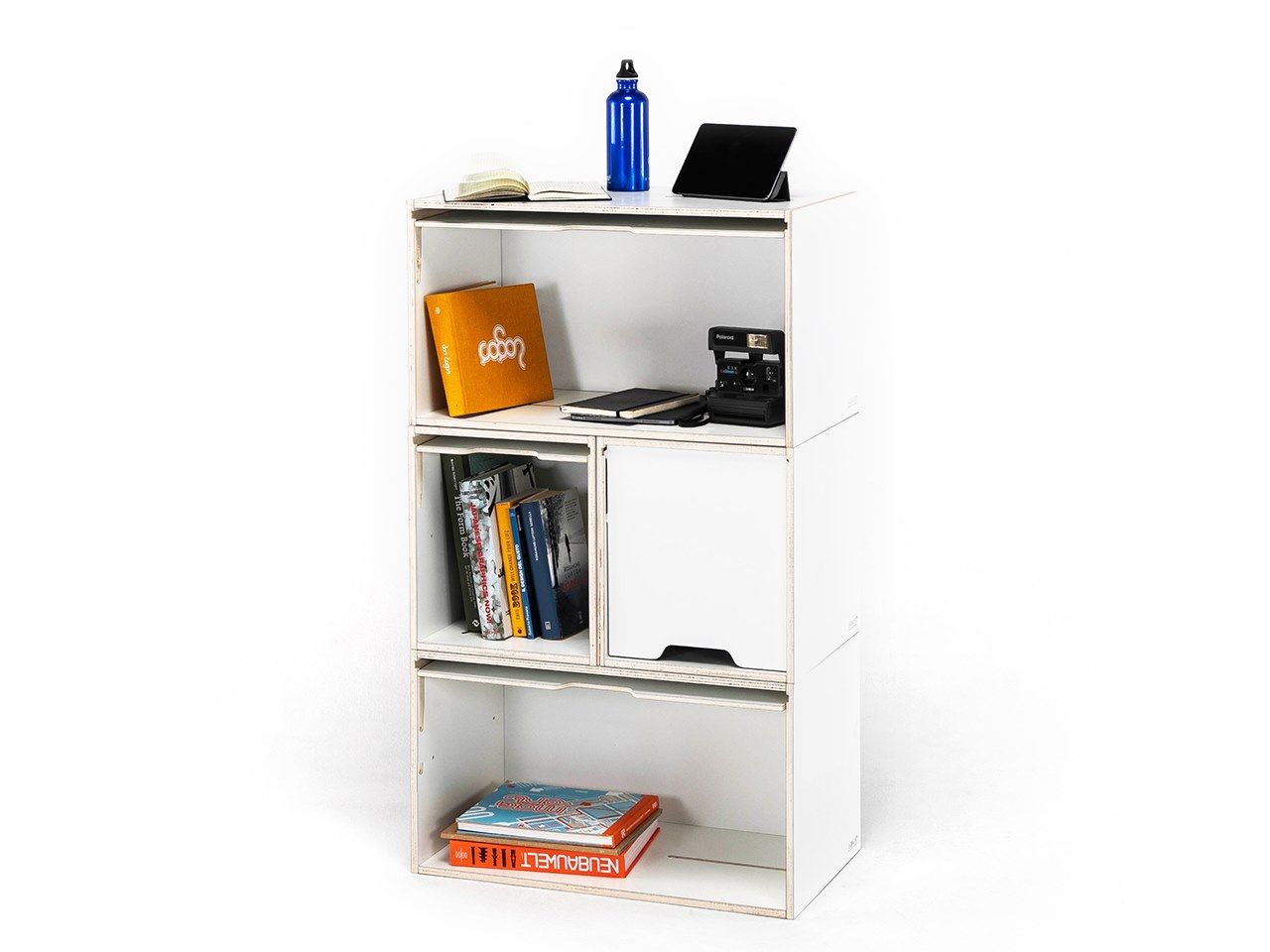 Модульный отдельно стоящий книжный шкаф из тополя Esposit ADAKTO ARCH-00069897 - Вид №1