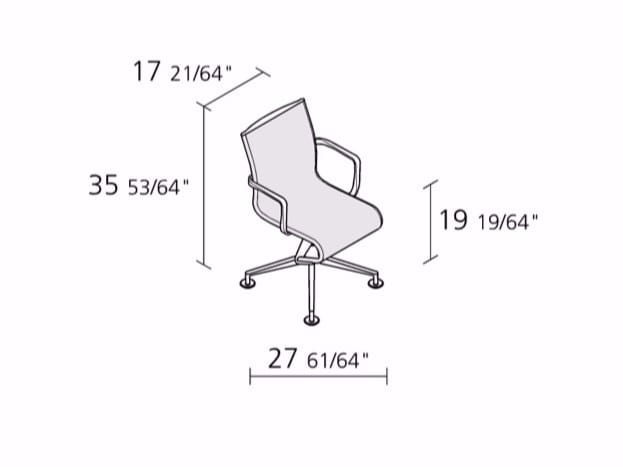 Сетчатое вращающееся офисное кресло с подлокотниками Alias рамка ARCH-00129401 - Вид №4
