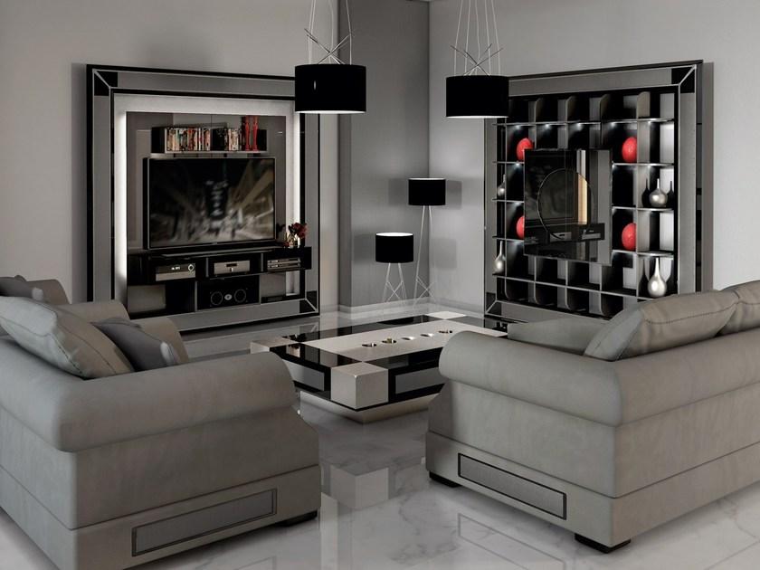 Vismara Design Оборудованная стена со встроенным освещением с подставкой под телевизор Desire sun-id-1479714 - Вид №3