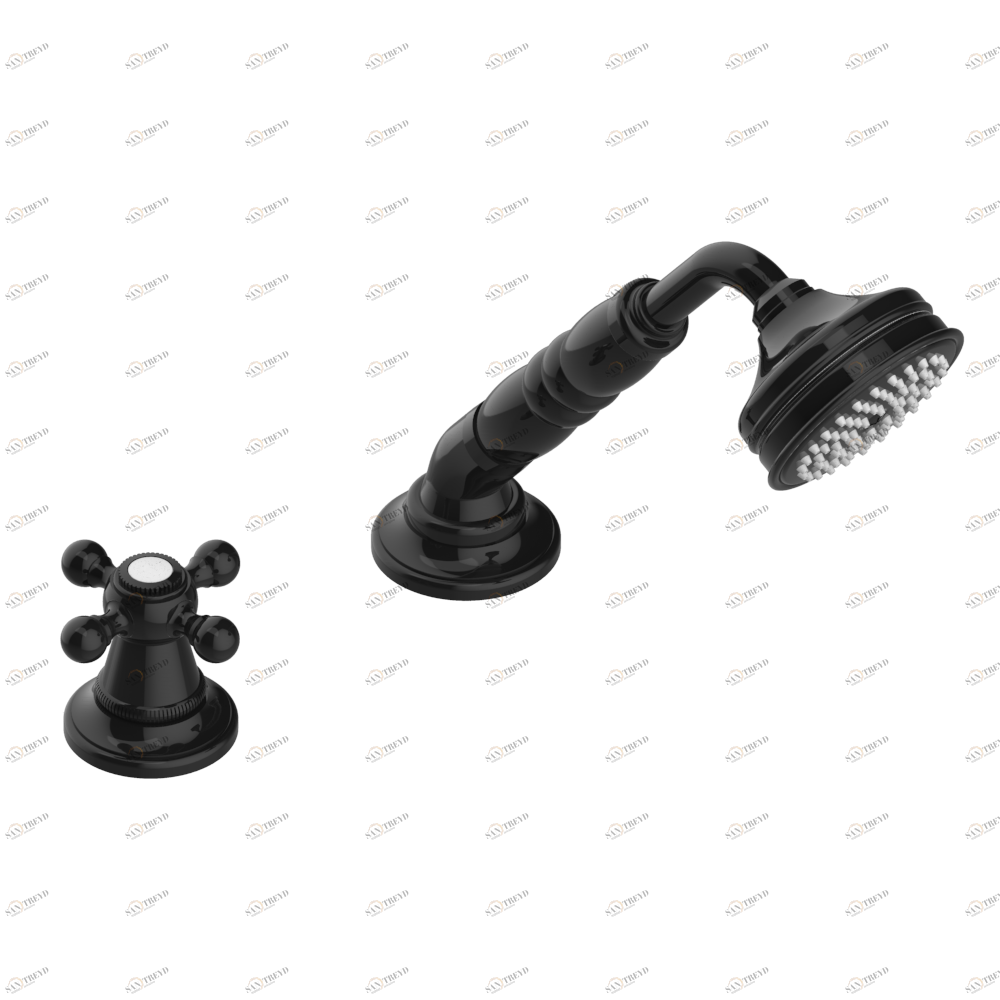 G08-6532/60A Смеситель керамический устанавливаемый на борту с ручным душем с ручкой одновременной регулировки – потока/температуры Thg-paris Pompadour Покрытие PVD бронза G08 6532/60A CAT.F
