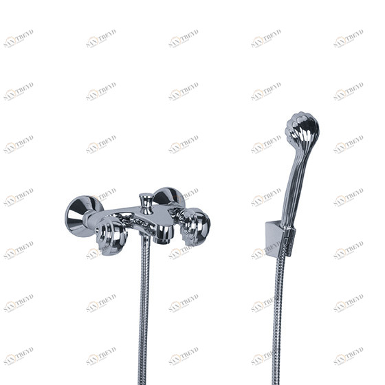 Смеситель для ванны с душевым гарнитуром ½“, настенный монтаж JOERGER Muschel 601.20.100.000