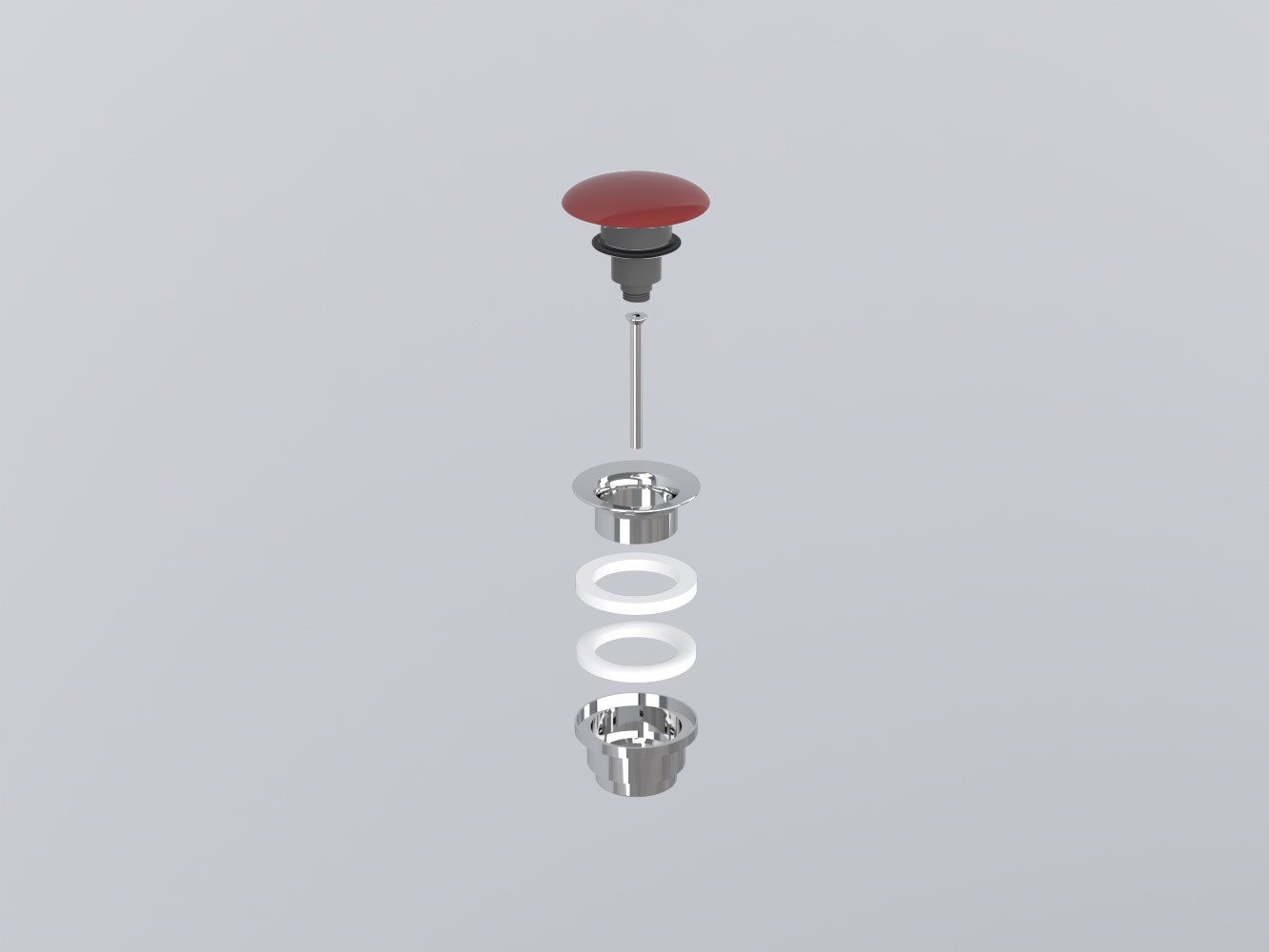 PIL01-CO Универсальный донный клапан click/clack хром с керамической крышкой cielo Запасные части и аксессуары Ceramica Cielo