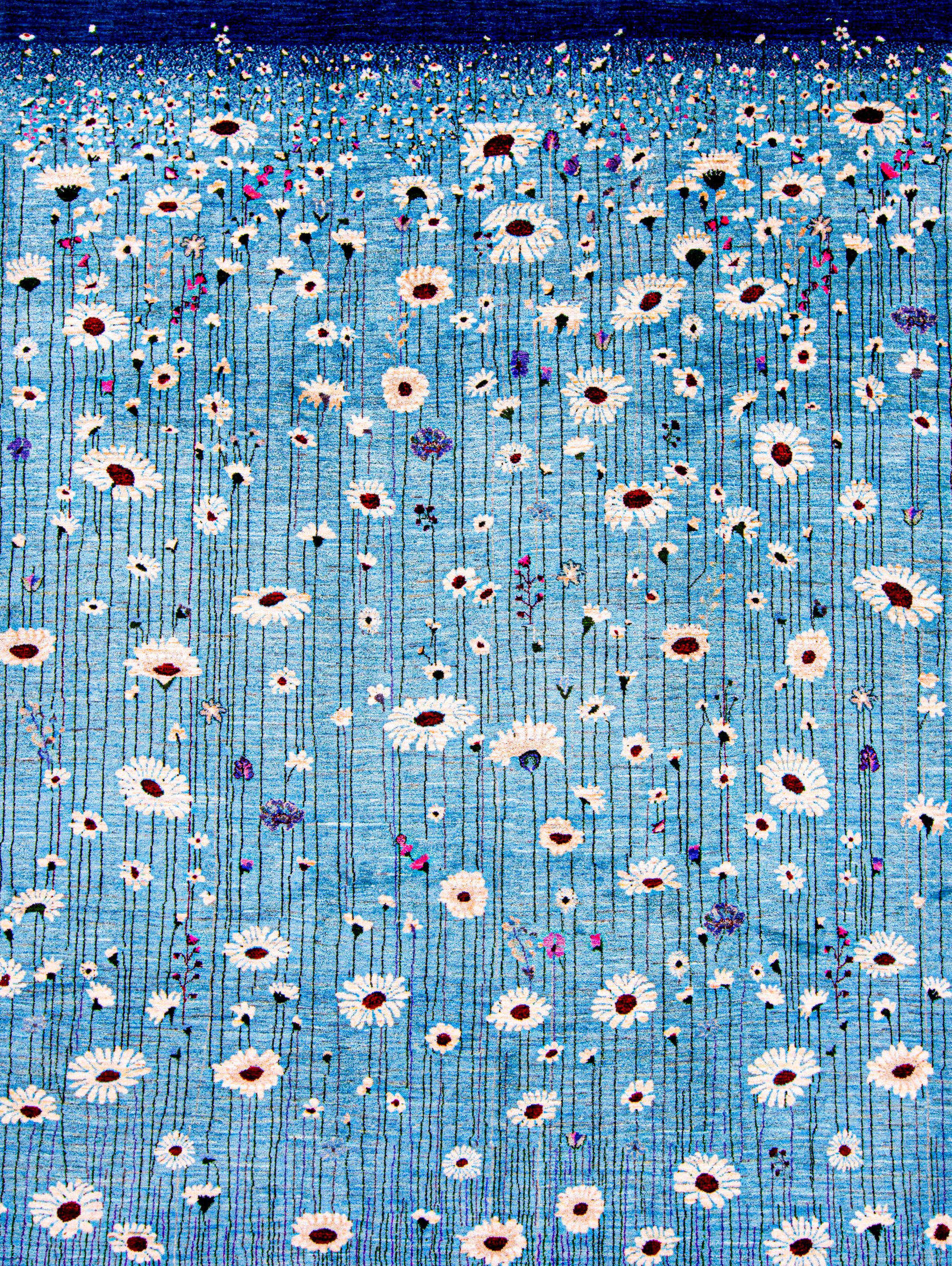 Прямоугольный шерстяной цветочный ковер Zollanvari Flower Meadow ARCH-00023758 - Вид №2