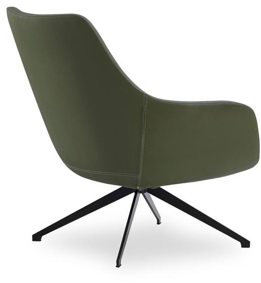 B&T Design Кресло на козелке в коже с подлокотниками Lamy sun-id-1395950 - Вид №2