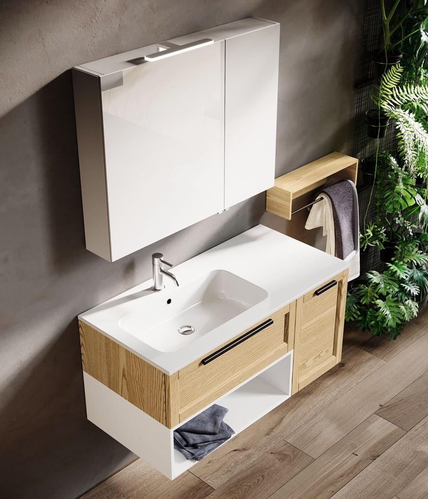 Mobiltesino Тумба под умывальник из ясеня с зеркалом Frame sun-id-1358241 - Вид №2