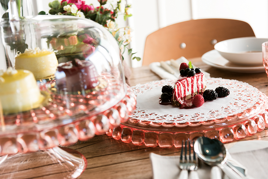 19940181 Блюдо для торта с крышкой, tiffany, D30 см, голубое Guzzini  - Вид №3