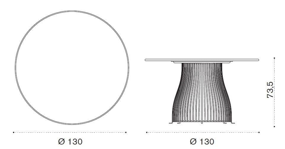 Алюминиевый круглый садовый стол Ethimo Venexia ARCH-00024766 - Вид №2