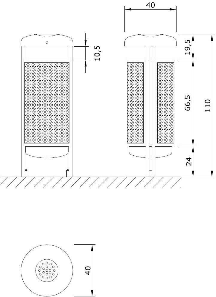 Euroform W Контейнер для мусора из металла Contour sun-id-1408320 - Вид №9