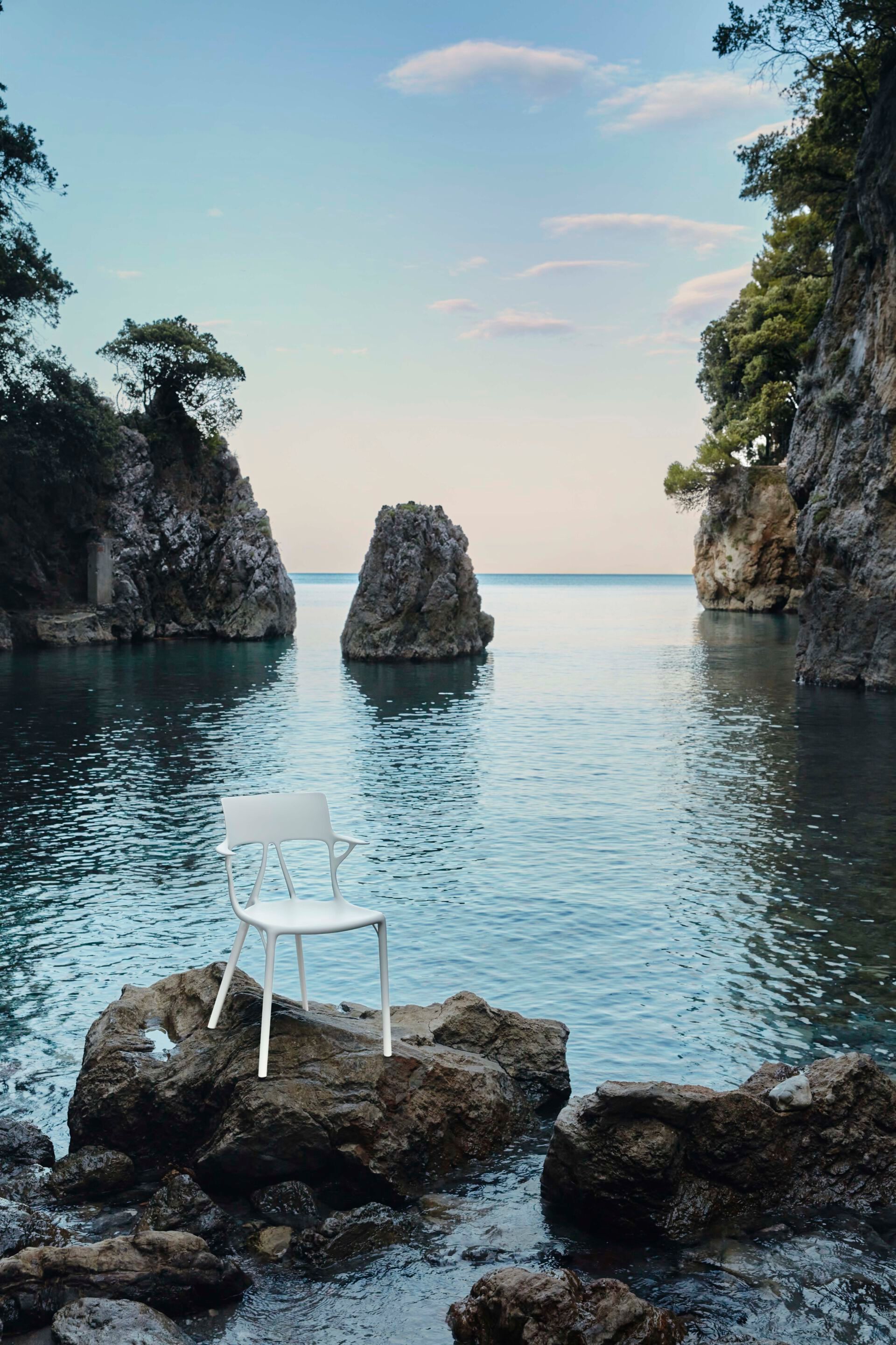 Стул из переработанного инженерного пластика с подлокотниками Kartell A. I ARCH-00030054 - Вид №29