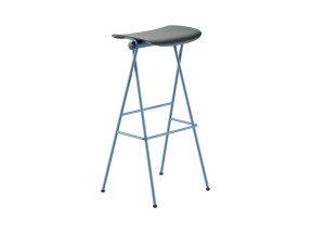 Высокий стальной стул с сиденьем из полипропилена