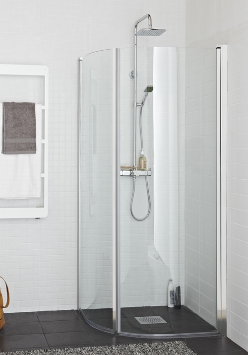 1450712 Душ Угол Оригинальный Круглый 80X80 Хром Прозрачное Стекло Hafa Прозрачный 