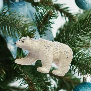 89381660 Украшение елочное «Медведь», 14x5x6 см, цвет белый STLM-1406828