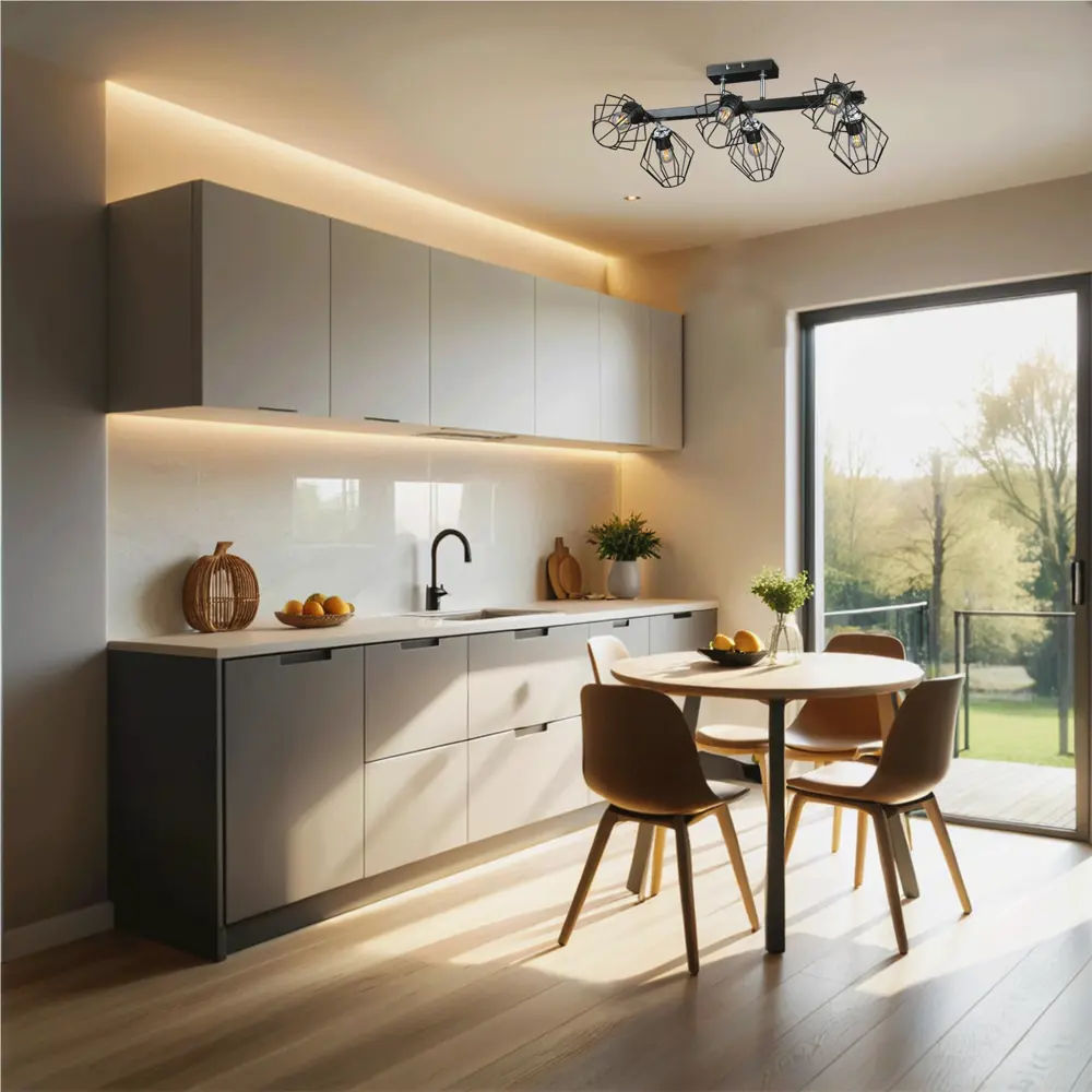 Люстра потолочная Гранж РС21384 6 ламп 18 м² цвет черный РОССВЕТ STLM-2161121 - Вид №10