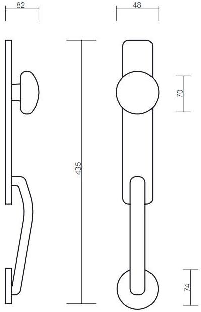 Pasini Латунная ручка на пластине Sirio 4102 - Вид №1
