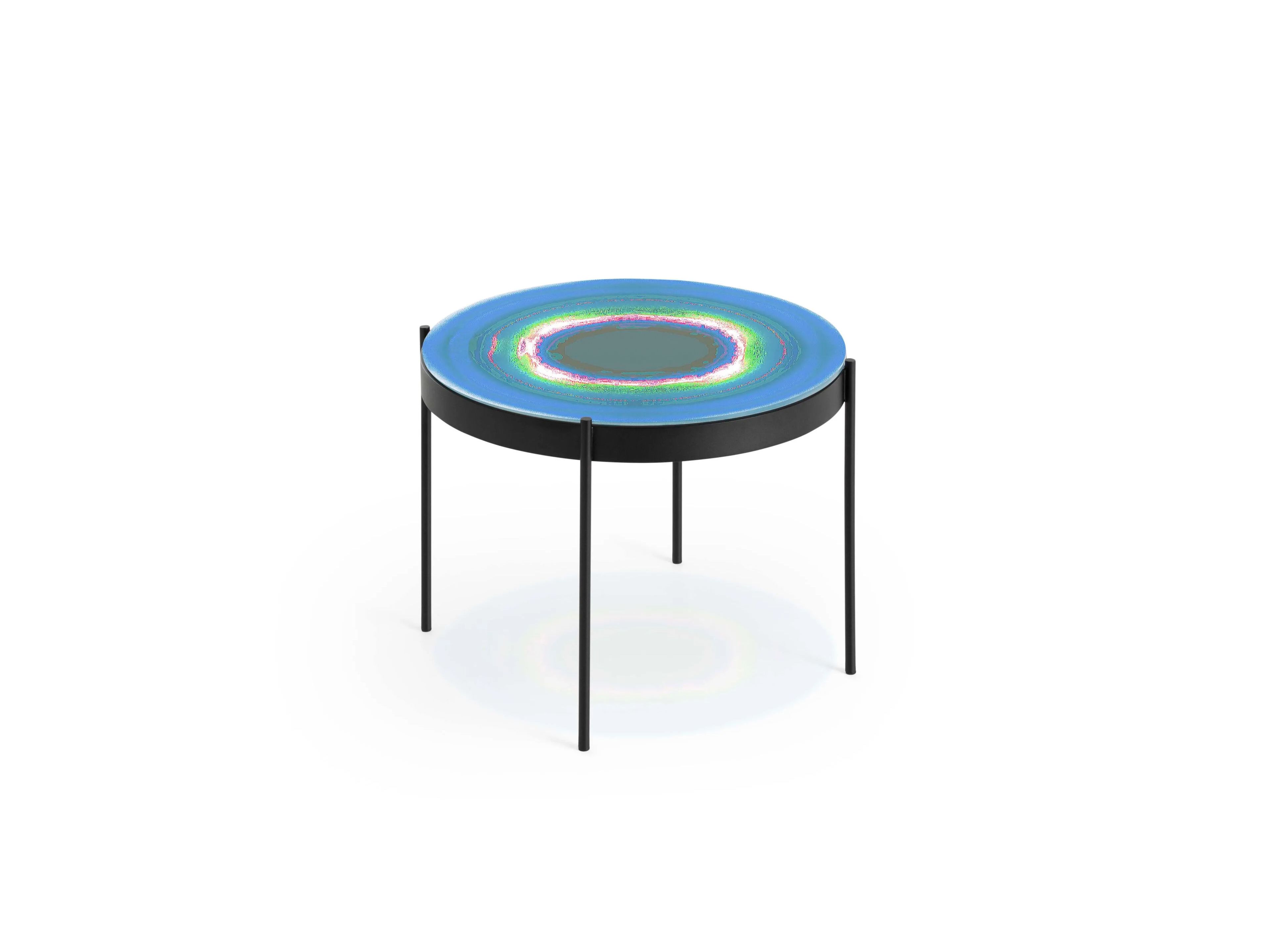 Круглый журнальный столик из закаленного стекла GANDIABLASCO Iris ARCH-00008277