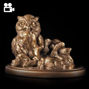 22656 Подставка под телефон Сова Бронза BOGACHO