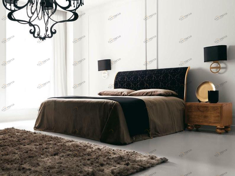 CorteZari Двуспальная кровать с мягким изголовьем Zoe white 894