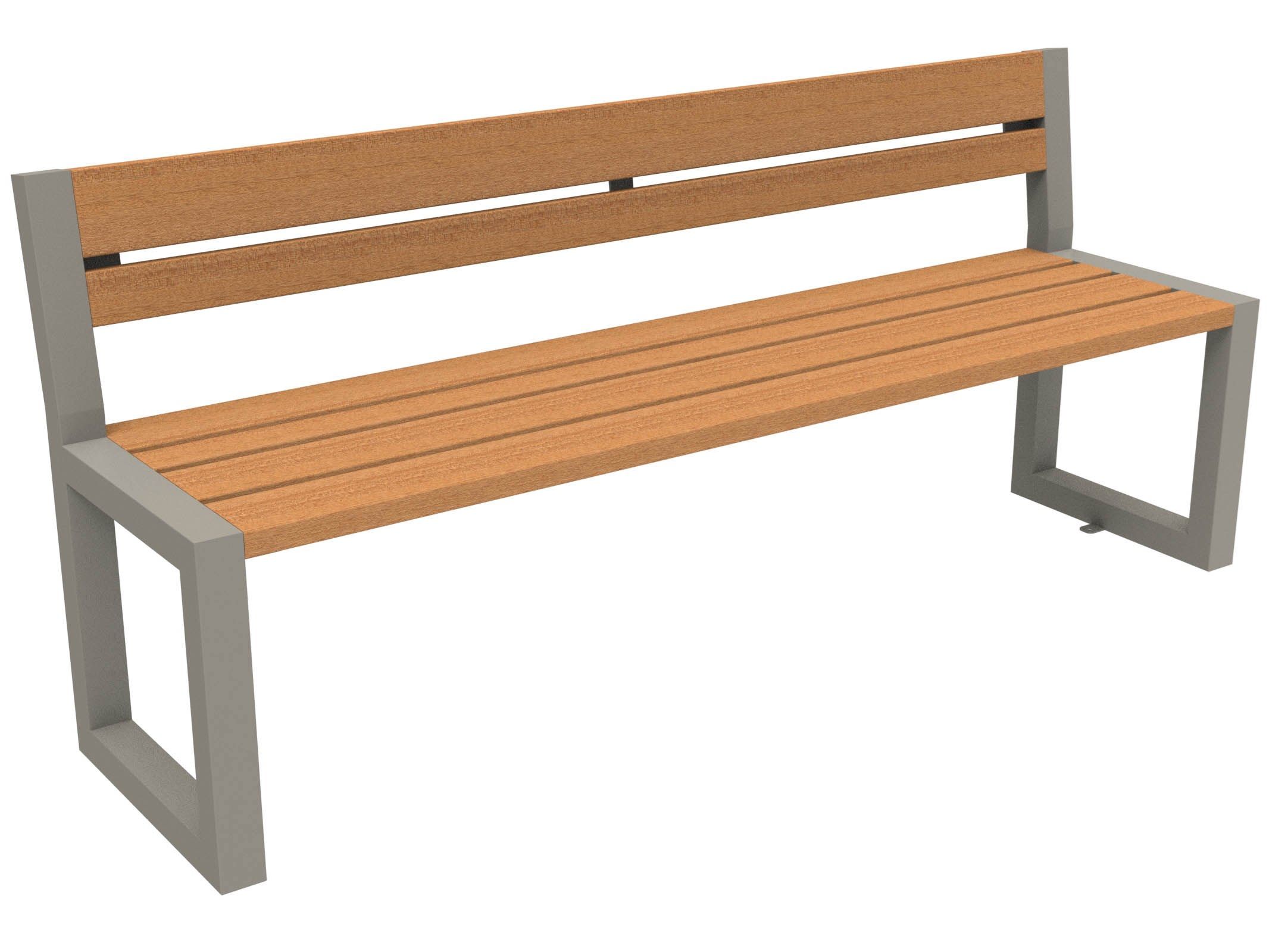 Скамья из окуме со спинкой Lazzari ритм ARCH-00140158 - Вид №12