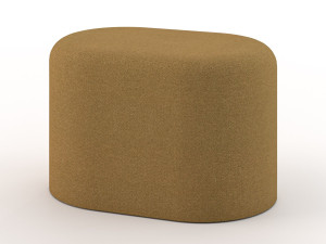 Овальный пуф из ткани