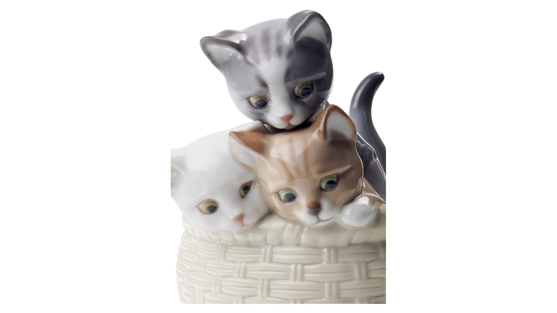 10669097 LLADRO Фигурка Lladro "Любопытные котята" 12х13см Фарфор Lladró  - Вид №1