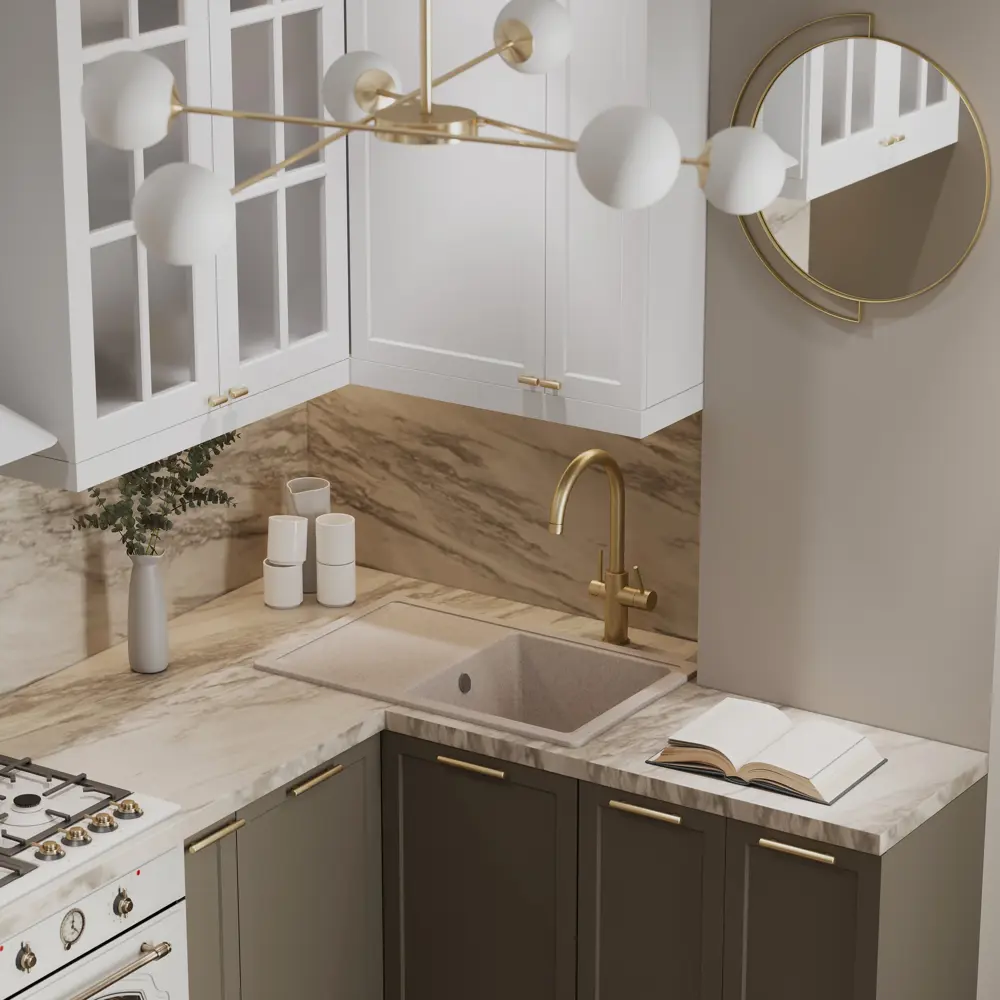 Фасад кухонный DELINIA ID Ньюпорт белый матовый с филенкой 82010398 STLM-0017288 - Вид №7