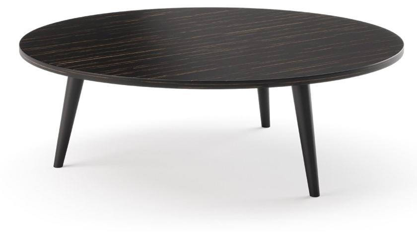 PRADDY Низкий круглый деревянный журнальный столик в современном стиле для гостиной  Ml412  - Вид №1