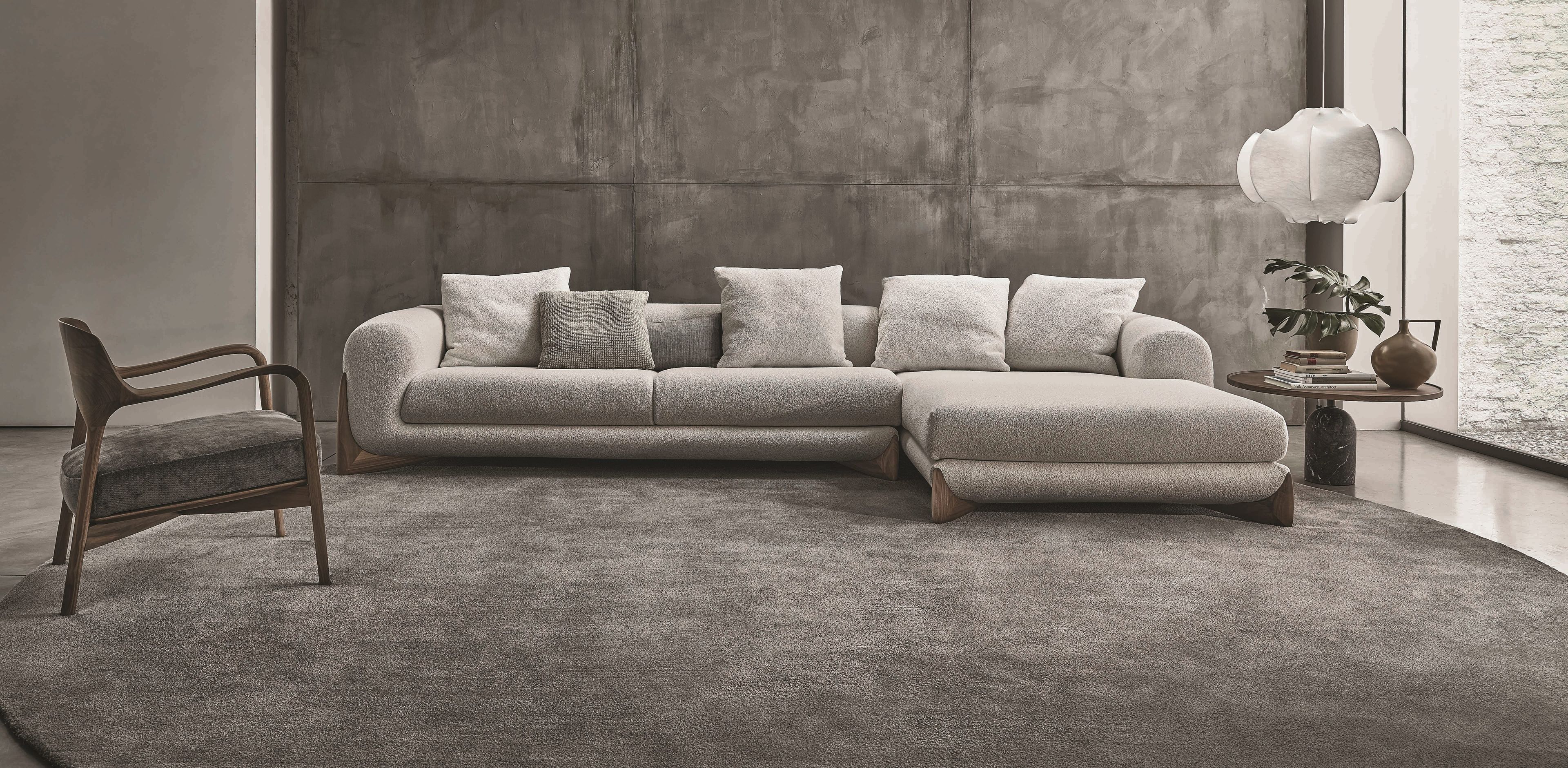 3-местный тканевый диван с полуостровом Porada Soul ARCH-00053880 - Вид №1