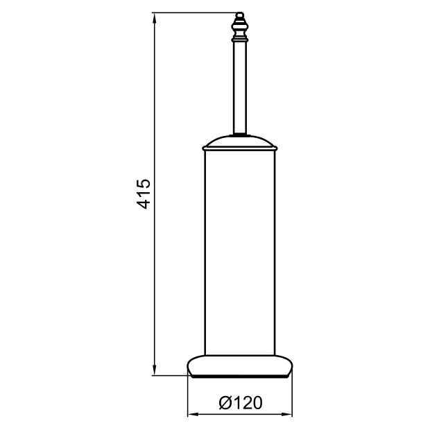 AM501302010 Ершик для унитаза Webert Ottocento - Вид №1
