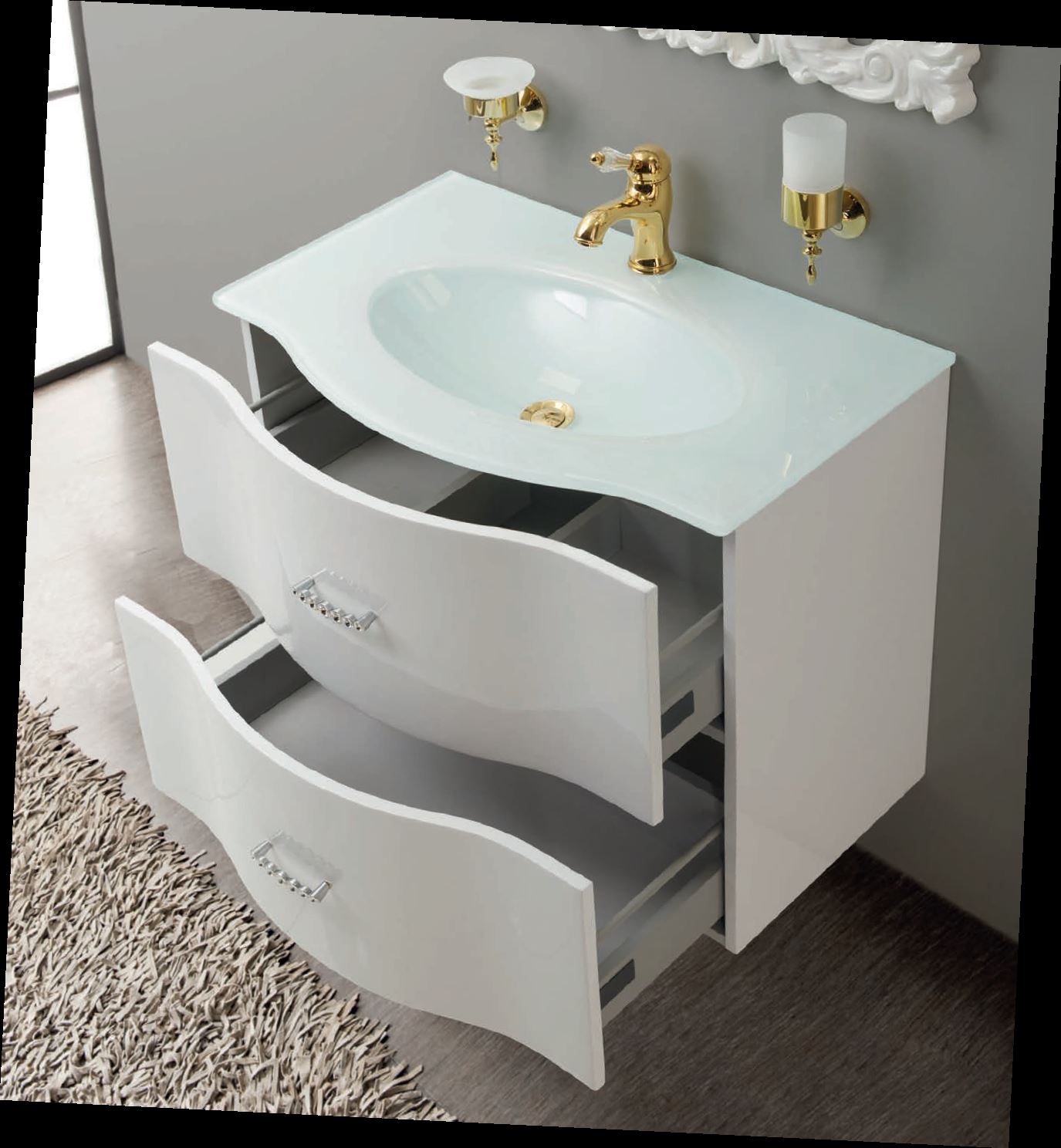 Мебель для ванной CEZARES PETALO-900-2C-SO-BL-P  - Вид №2