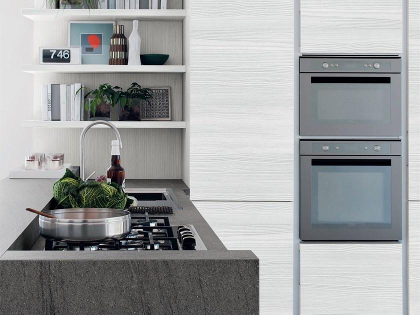 Cucine Lube Модульная деревянная кухня без ручек Essenza sun-id-1388370 - Вид №1