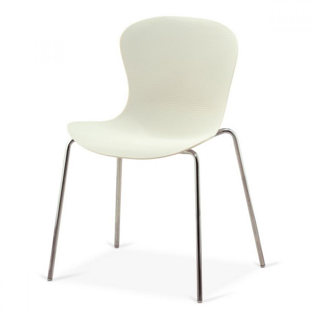 Пластиковый стул с сиденьем из полипропилена белый AFINA  240970 Белый  - Вид №1