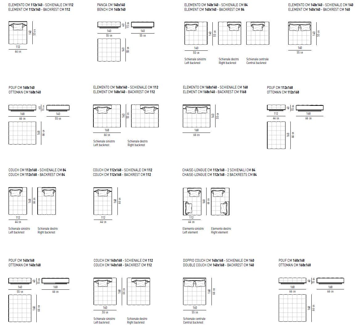 Модульный тканевый диван Minotti ARCH-00037891 - Вид №28