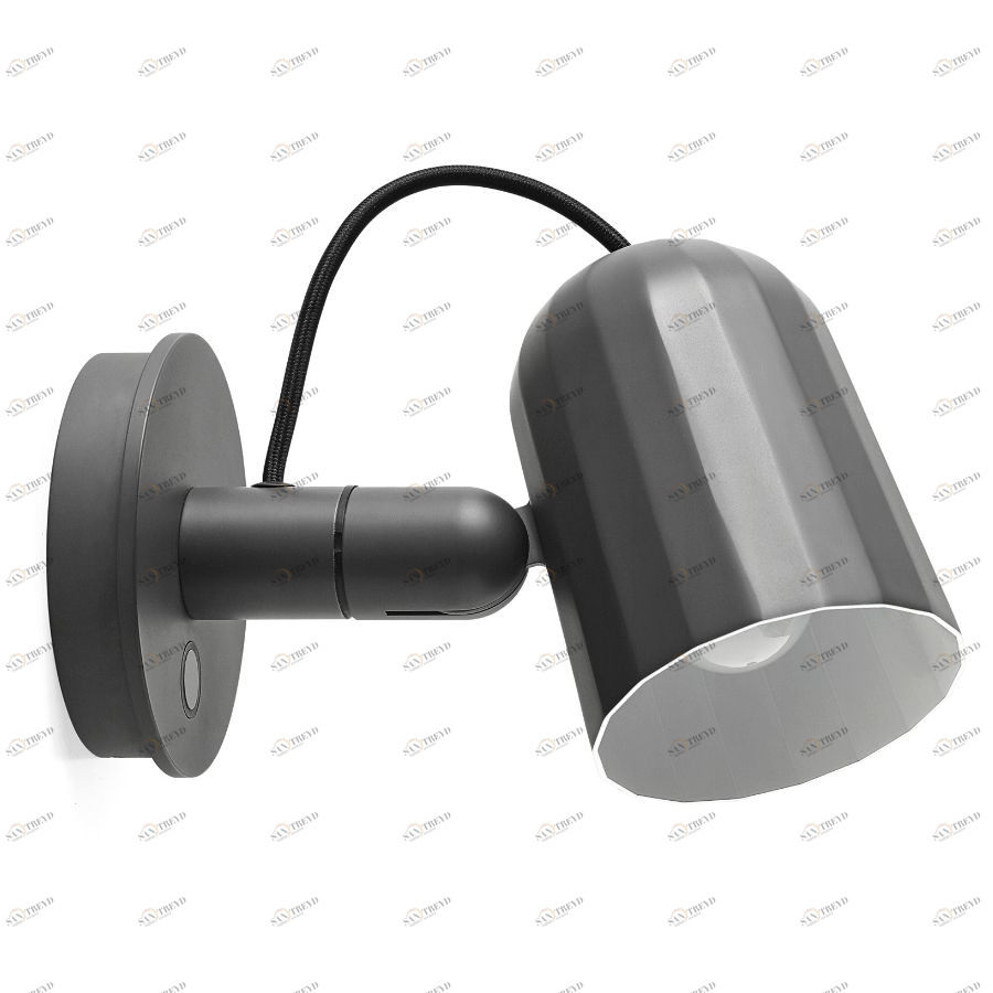 Лампа настенная Noc Wall Button, темно-серая Hay 400450GREY