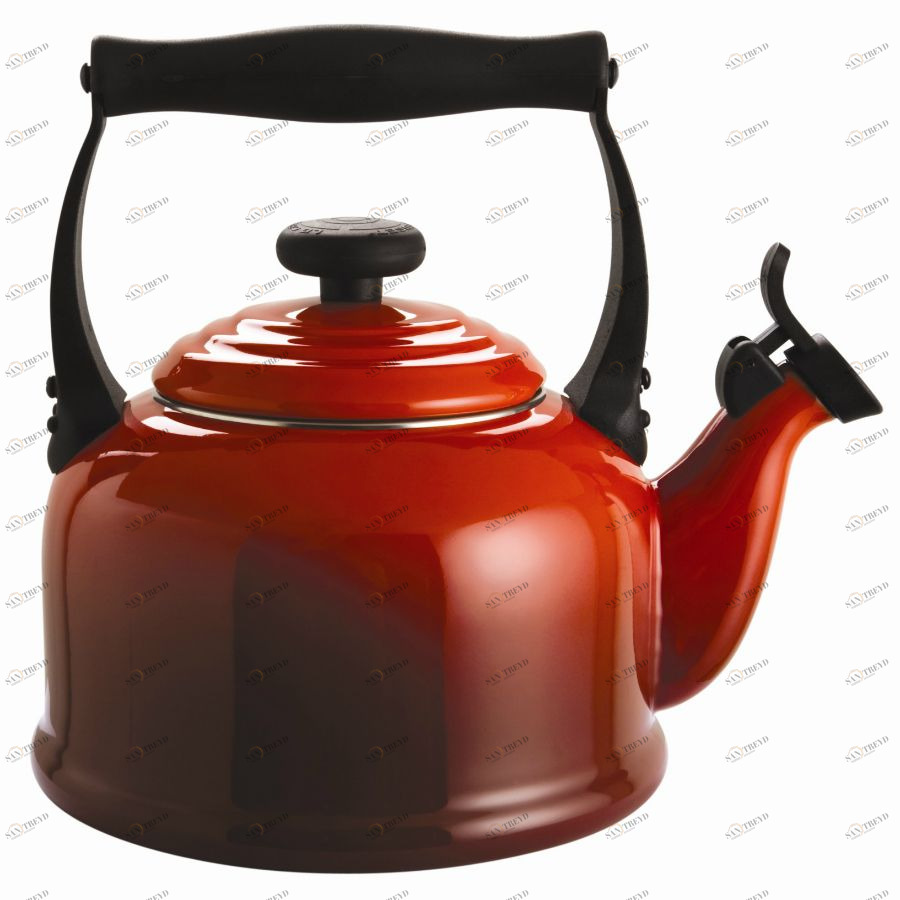 Чайник со свистком Le Creuset, эмалированная сталь, 2,1 л, вишневый 92000800060000