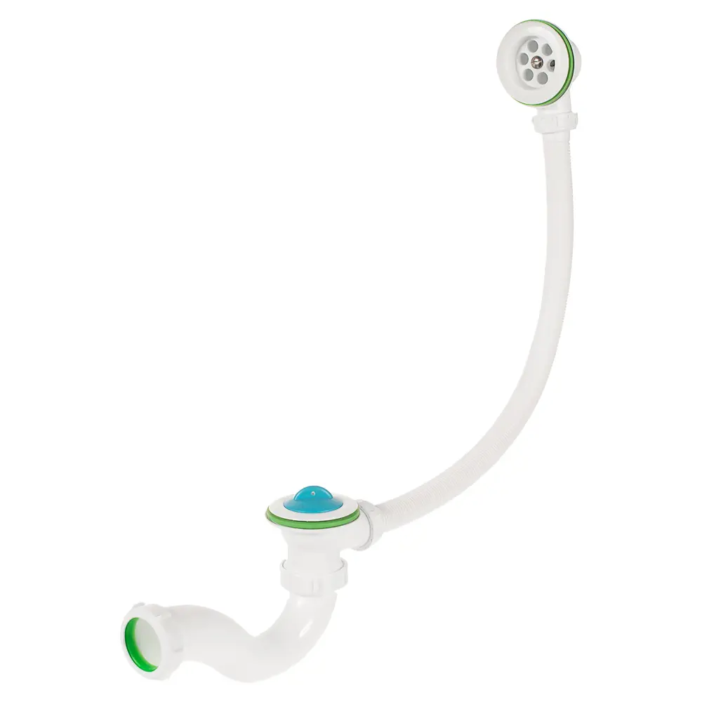 Сифон для ванны АКВАТЕР V110PV с хромированным выпуском 18545949 STLM-0011187