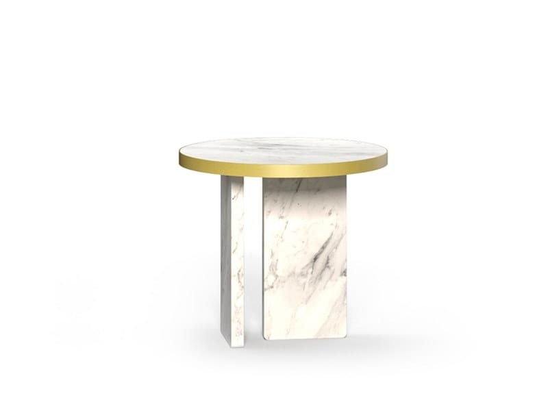 Травертин круглый журнальный столик Davani Purity ARCH-00027089 - Вид №10