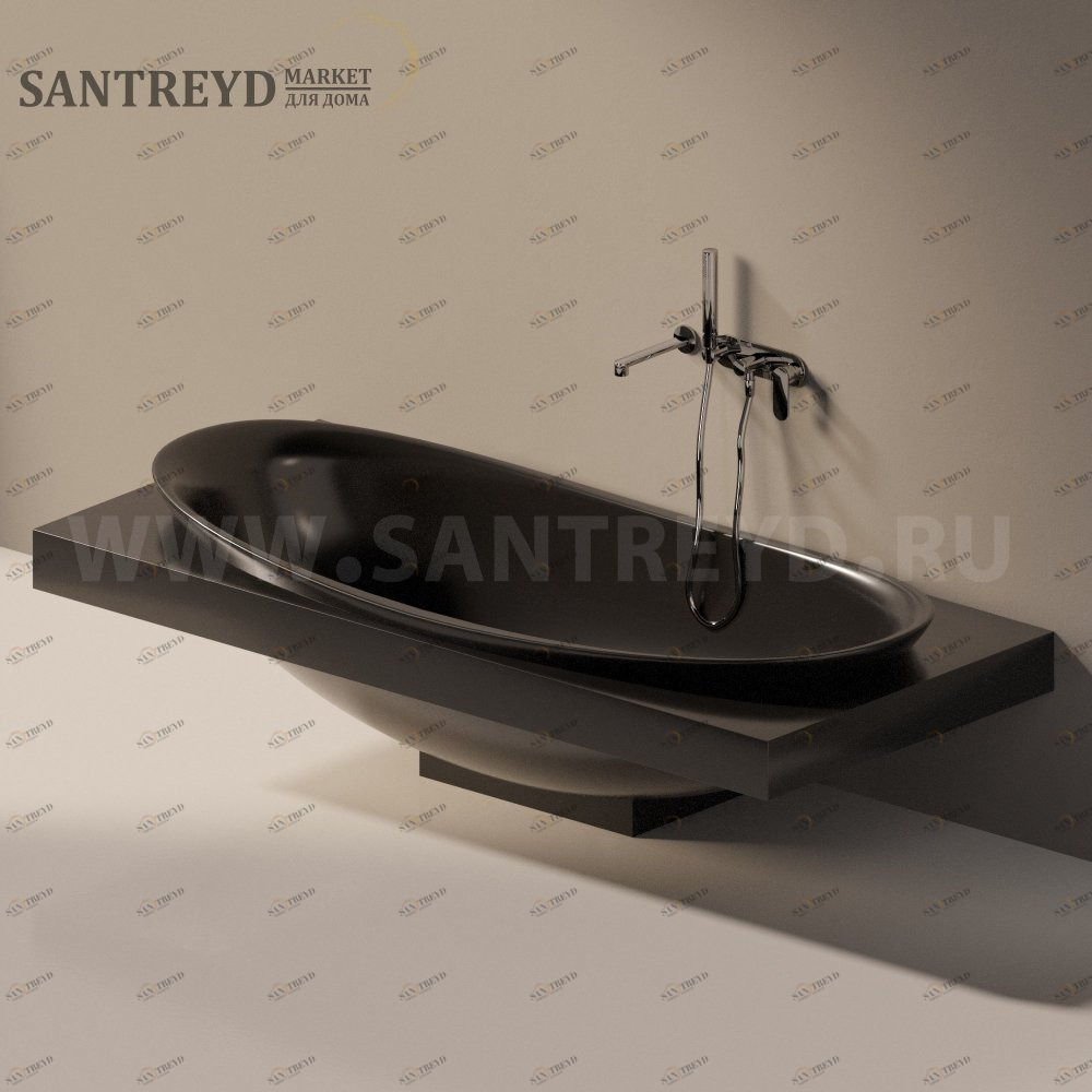Ванна встроенная IO e SI черная Ceramica Flaminia IO849017