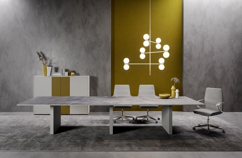 PROF Прямоугольный стол для совещаний с системой управления кабелями Slim sun-id-1395706 - Вид №15