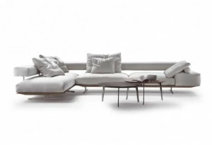 Flexform Секционный диван со съемным чехлом из ткани Wing