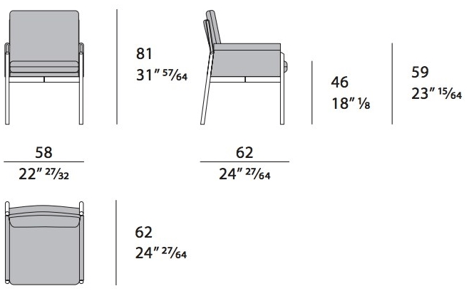 Turri Кресло с подлокотниками, обитыми кожей и тканью Zenit sun-id-1369241 - Вид №5